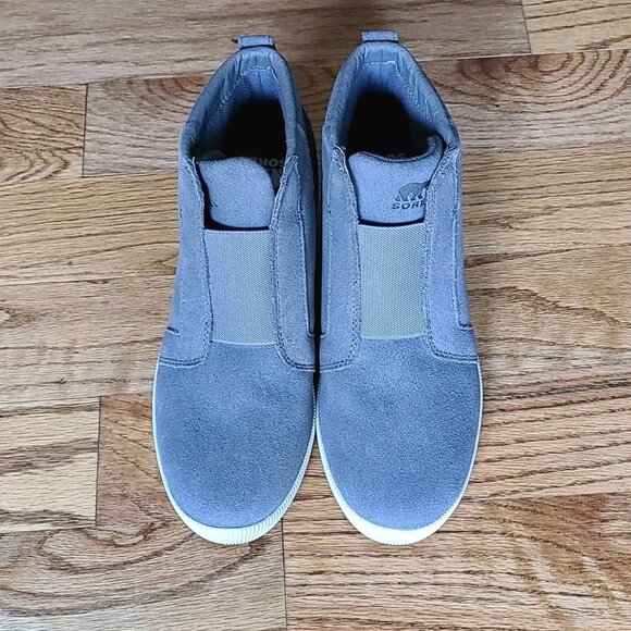 Sorel Out N About Gray Suede Waterproof Boots Sze 8.5 Womens Wedge Ankle Booties - Picture 5 of 15